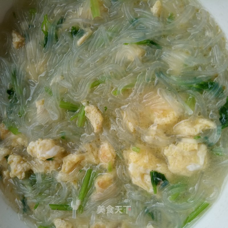 Cilantro Vermicelli Egg Soup recipe