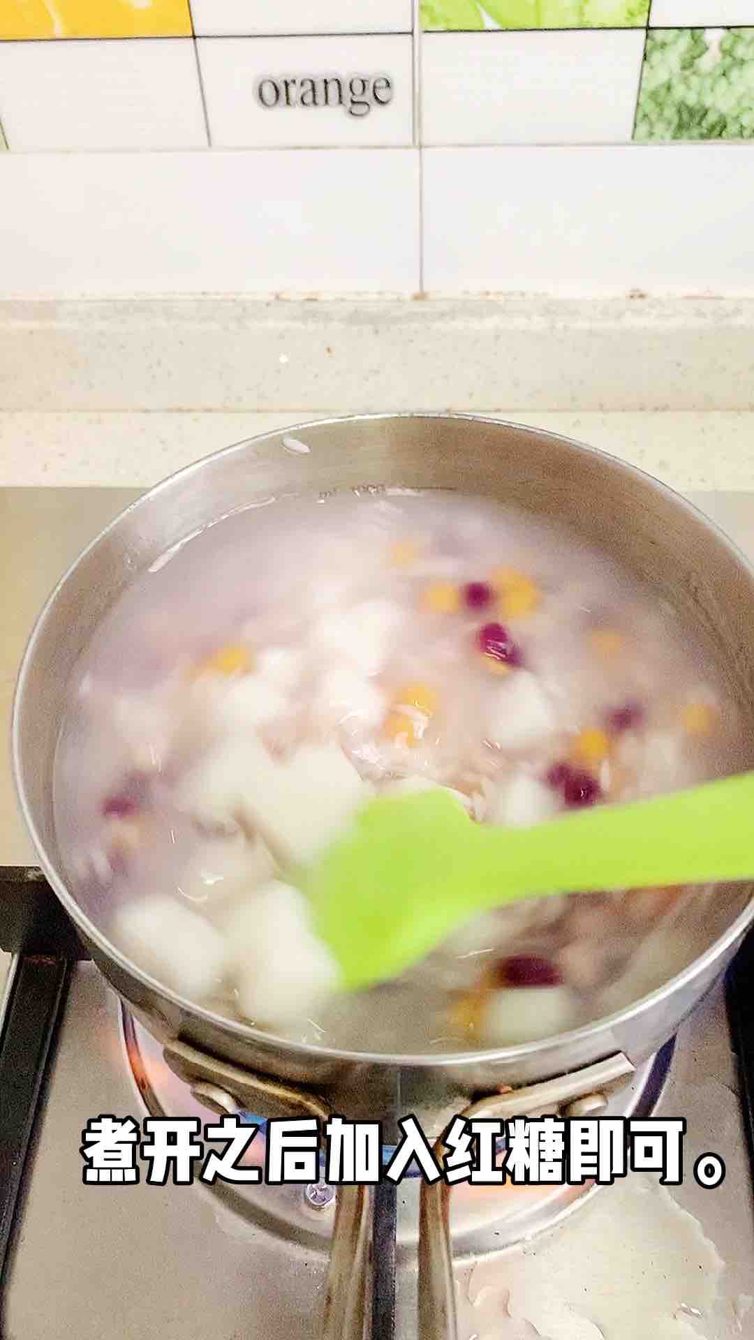 Rice Cake and Taro Ball Sweet Soup recipe