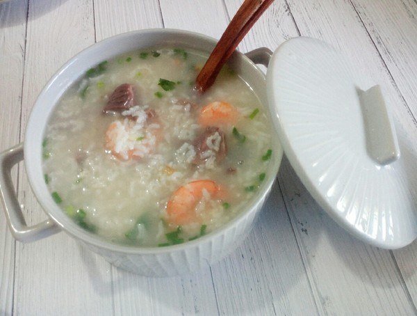 Duck Gizzard Seafood Congee recipe