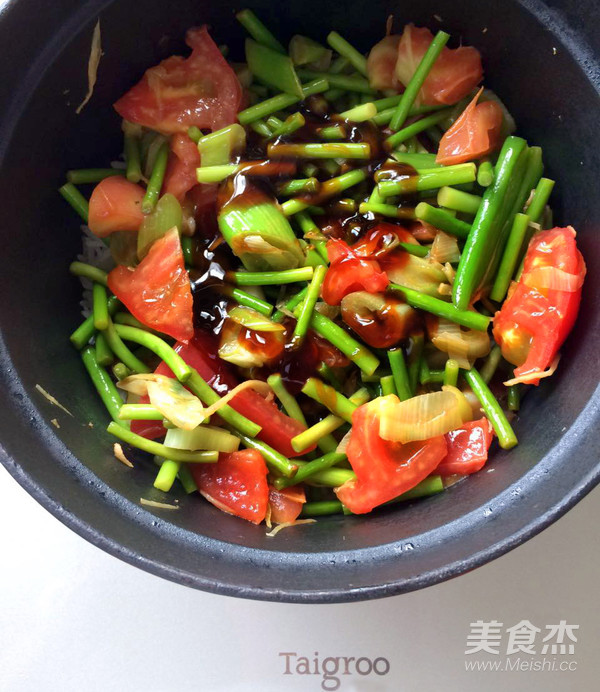 Ham Claypot Rice (stir-fried Vegetables Version) recipe