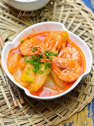 Boiled Prawns with Winter Melon recipe