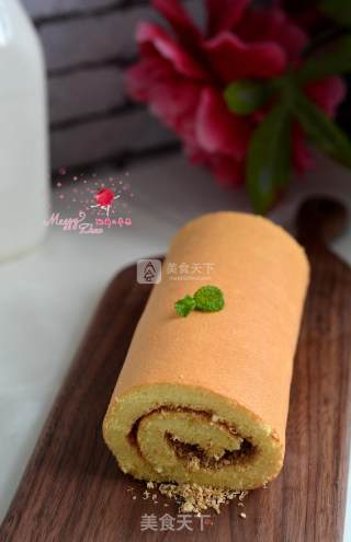 #aca烤明星大赛# Meat Floss Cake Roll recipe