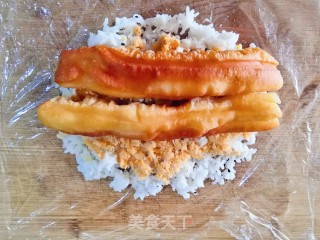 Pork Floss Rice Ball and Sticky Rice Wrapped You Tiao recipe