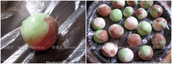 Three-color Agate and Red Bean Paste Glutinous Rice Balls recipe