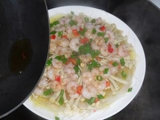 Home-cooked Fast Food-steamed Shrimp with Golden Needle Vermicelli recipe