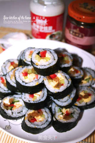 [sushi that Makes You Happy] Squeezed Jade Colorful Flower Sushi recipe