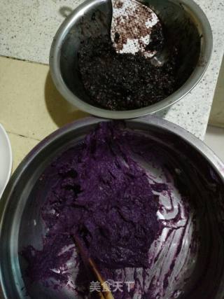 Sliced Bread Purple Rice Red Bean Purple Sweet Potato Sandwich recipe