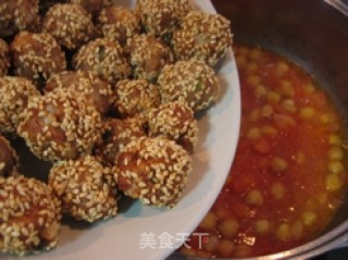 Tuan Tuan Yuan Yuan--golden Shrimp and Meatballs in Tomato Sauce (golden Phoenix Opera Dragon Ball) recipe