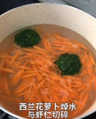 Broccoli and Radish Shrimp Porridge recipe