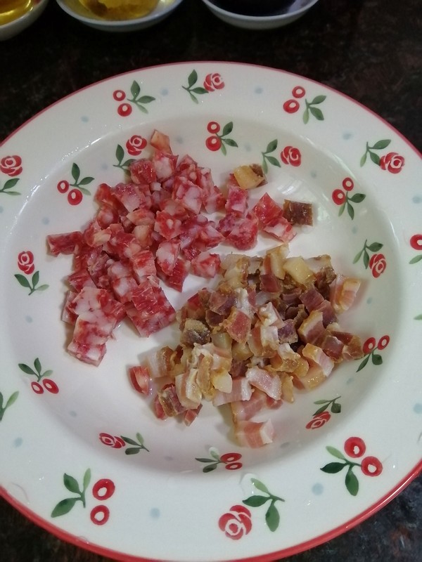 Rich Breakfast~~ Fried Rice with Cured Meat recipe