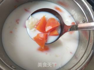 Papaya Tremella Stewed Milk recipe