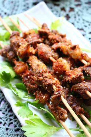 #aca烤明星大赛# Lamb Skewers Up recipe
