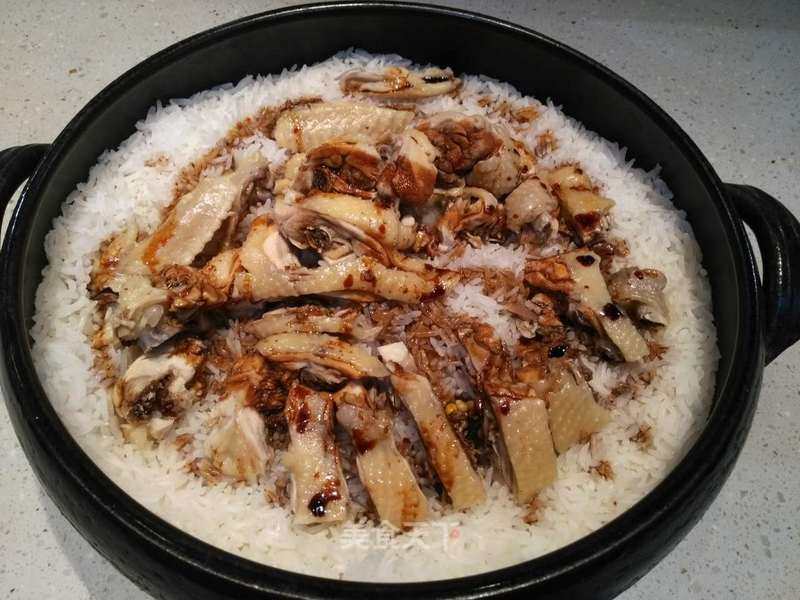 Pistachio Sister Salted Chicken Claypot Rice recipe