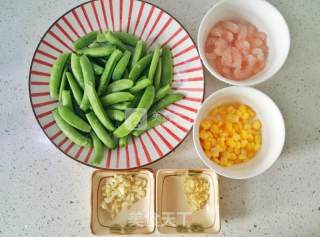 Stir-fried Sweet Beans with Shrimp and Corn recipe