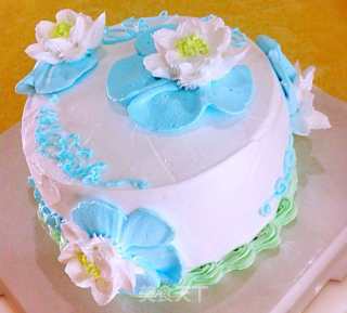 Water Lily Cream Cake recipe