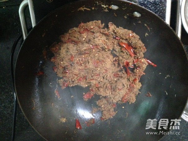 Stir-fried Pork Floss with Black Bean Sauce recipe