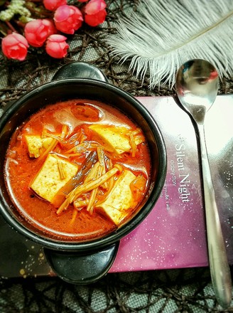 Korean Spicy Cabbage Tofu Soup recipe