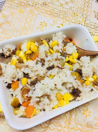 Chestnut Corn Fried Rice recipe