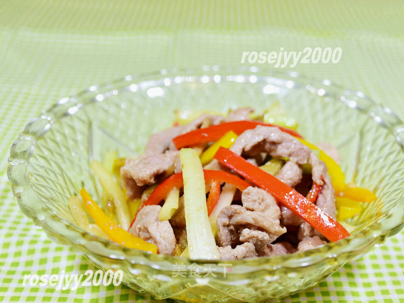 Stir-fried Shredded Pork with Celery and Mustard recipe