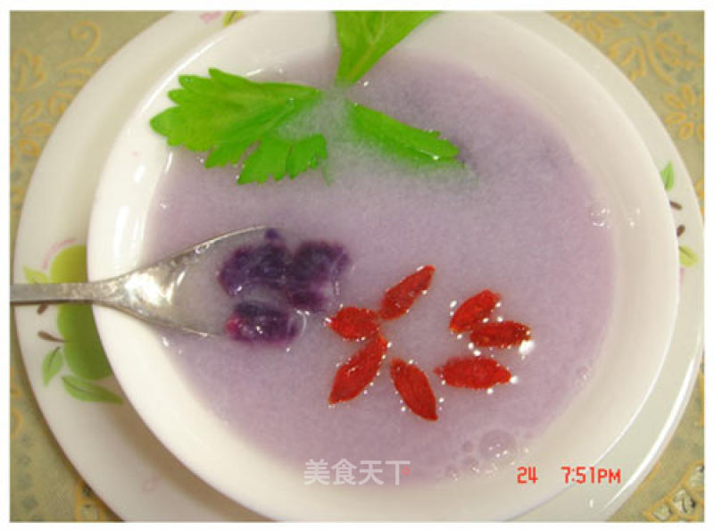 Purple Sweet Potato Grain and Wolfberry Rice Paste recipe