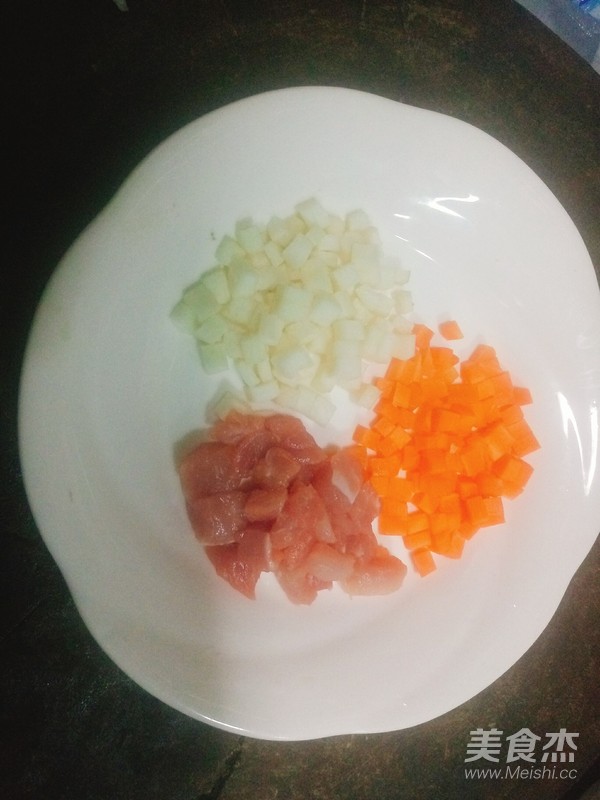 Shepherd's Purse with Spring Bamboo Shoots and Lean Pork Fried Rice recipe