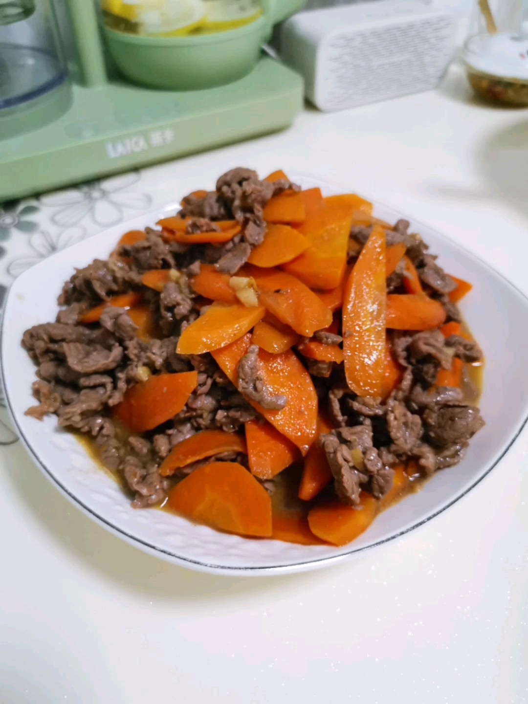 Shacha Beef Stir-fried Carrot recipe