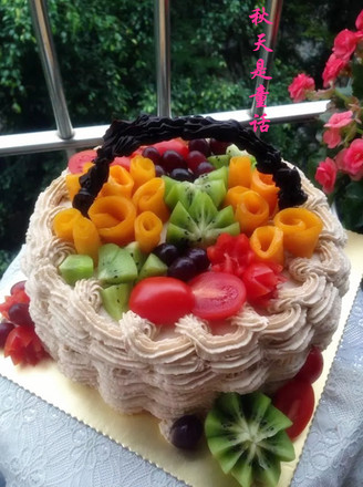 Fruit Basket Birthday Cake recipe