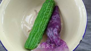 Bitter Gourd and Purple Sweet Potato Cake recipe