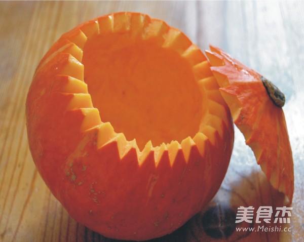 Steamed Pumpkin Cup with Curry Lamb Chop Powder recipe