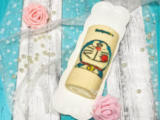 Fluff Marshmallow: Doraemon Painted Cake Roll recipe