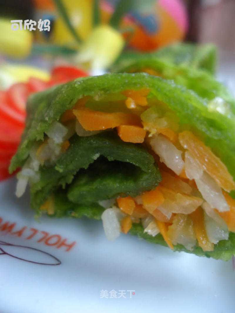 Spinach Carrot Roll recipe