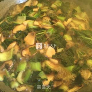 Stir-fried Rice Cake with Green Vegetables recipe