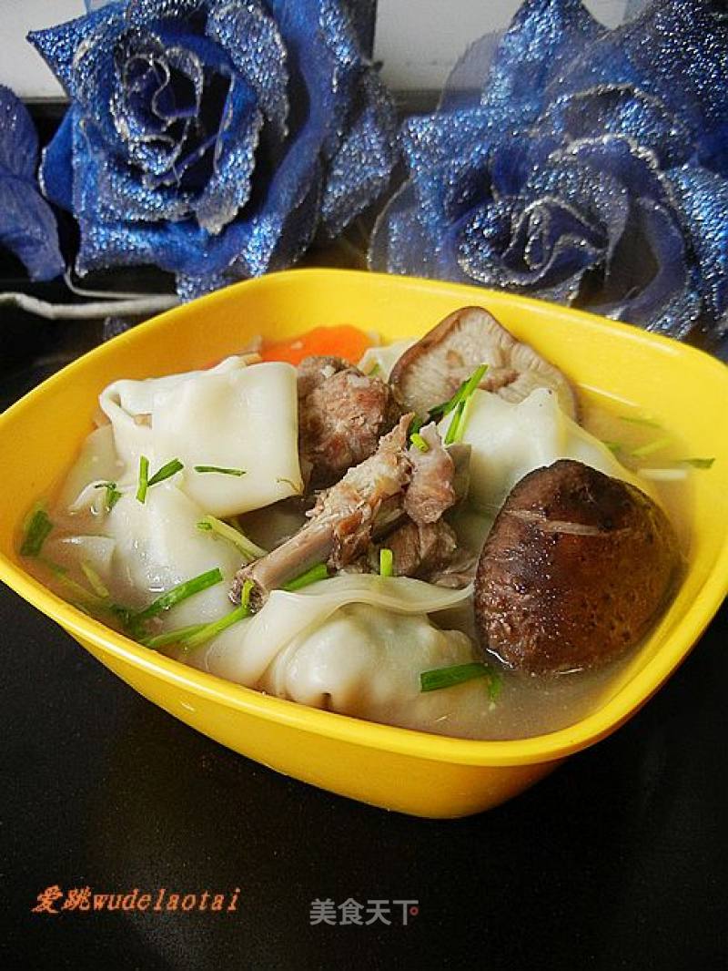 Mushroom Ribs Soup Wonton recipe