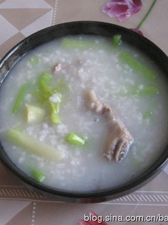 Celery Pork Ribs Congee recipe