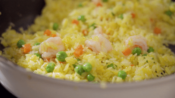 Use Thai Rice to Make A Fragrant Fried Rice-shrimp and Seasonal Vegetables recipe