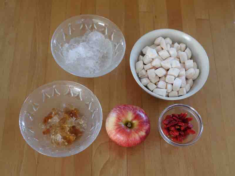 Peach Gum Apple Taro Balls recipe