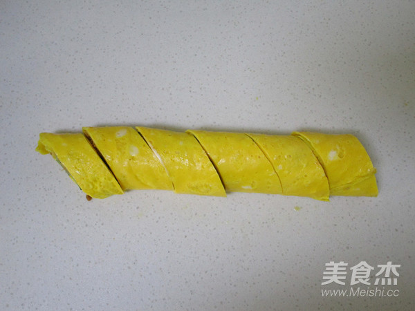 Pork Floss Cucumber Omelet recipe