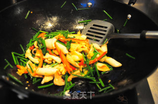 Fried Squid with Chive Moss recipe