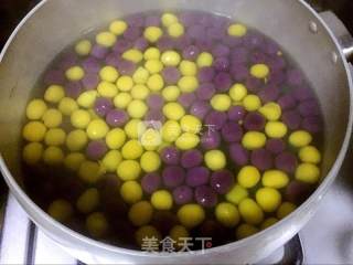 Roasted Herbs with Taro Balls recipe