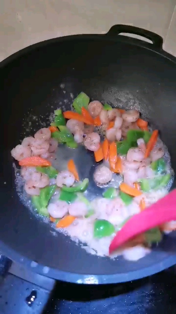Stir-fried Seasonal Vegetables with Shrimp recipe