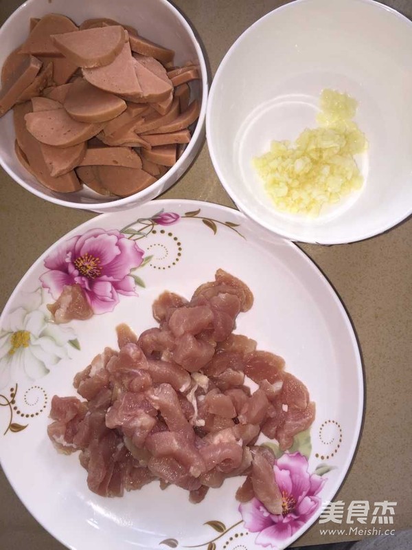 Fried Ham with Meat recipe