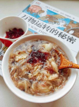 Beauty Beauty Rose Lily Egg Purple Rice Wine Stuffed Soup recipe