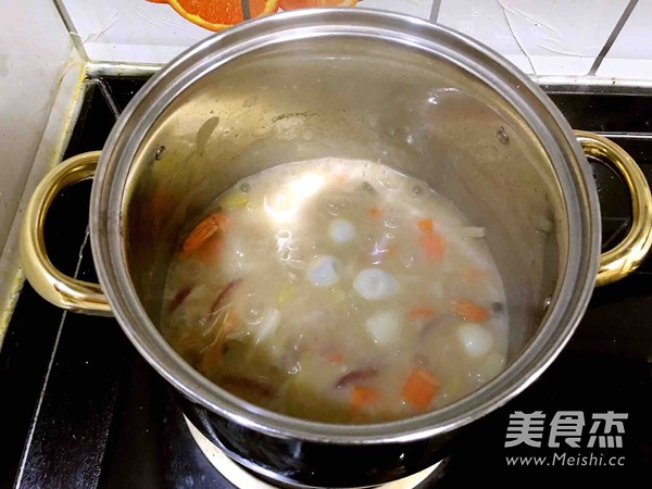 Seasonal Vegetables and Shrimp Milk Stew recipe