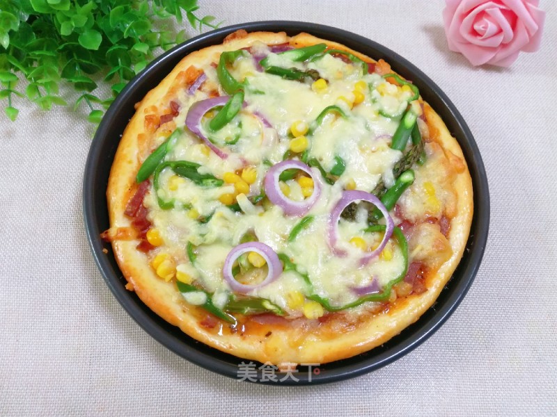 Bacon Ham and Vegetable Pizza recipe