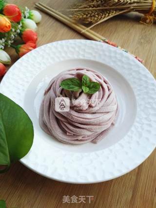 #aca三届烤明星大赛#hand Made Purple Sweet Potato Noodles recipe