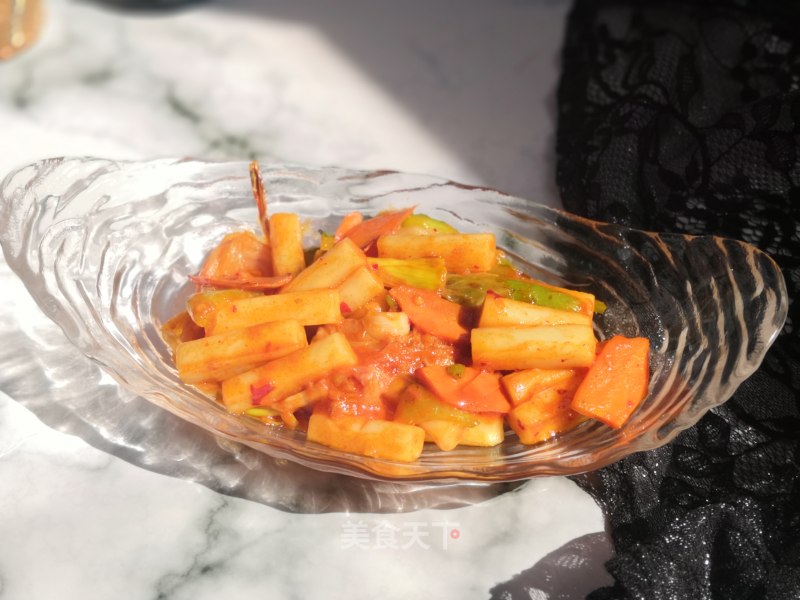 Kimchi Fried Rice Cake recipe
