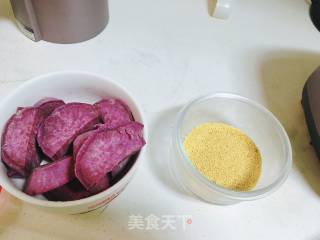 Purple Sweet Potato Millet Paste + Egg + Custard Bun recipe