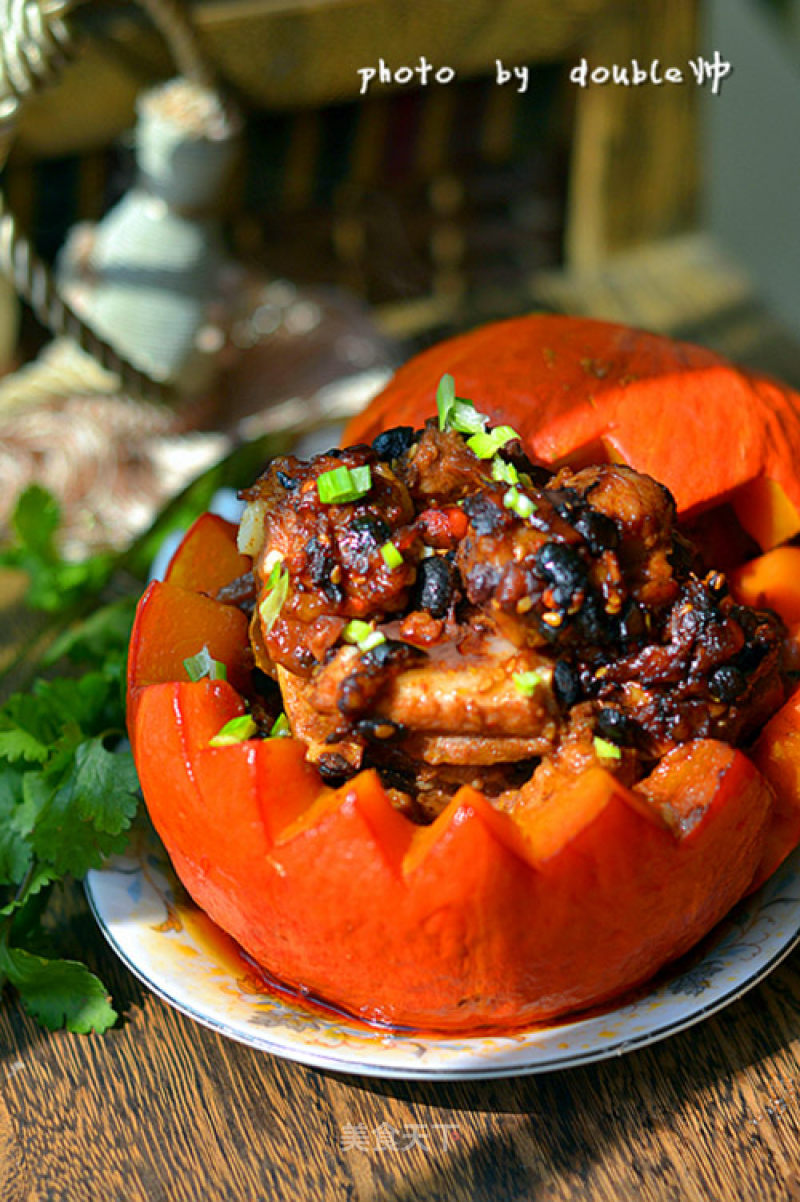 【steamed Spare Ribs with Pumpkin and Black Bean】 recipe