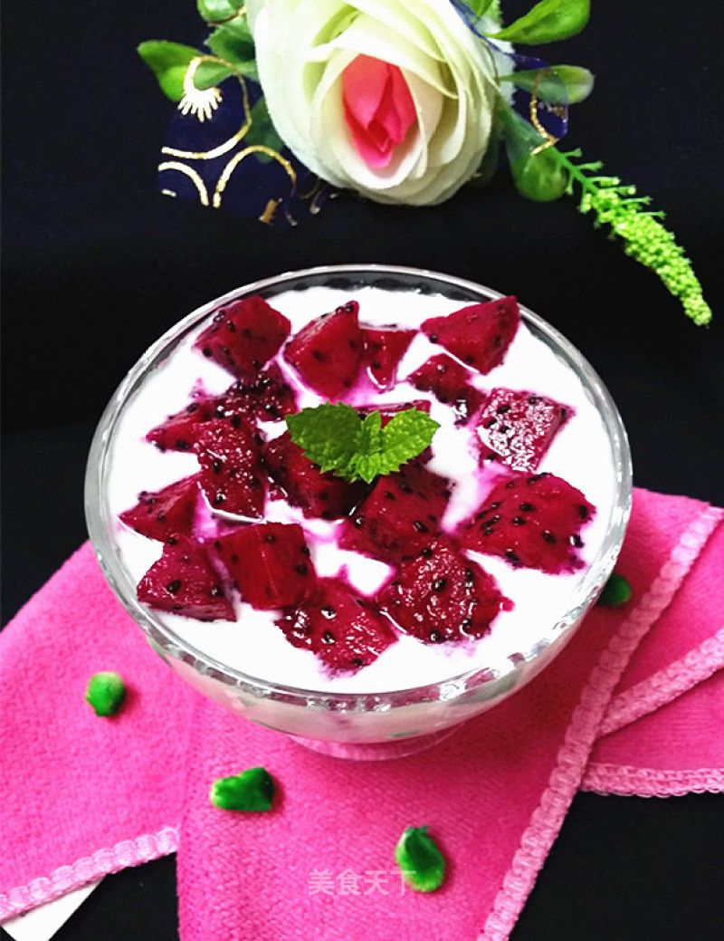 Old Yogurt with Red Pitaya recipe