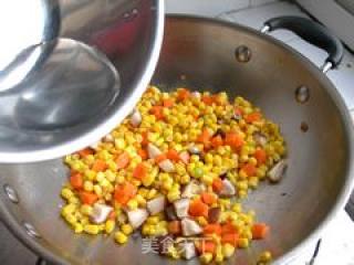 Corn Fried Three-color recipe